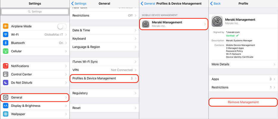 delete mdm on ipad