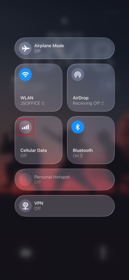 disable and re-enable iphone cellular data