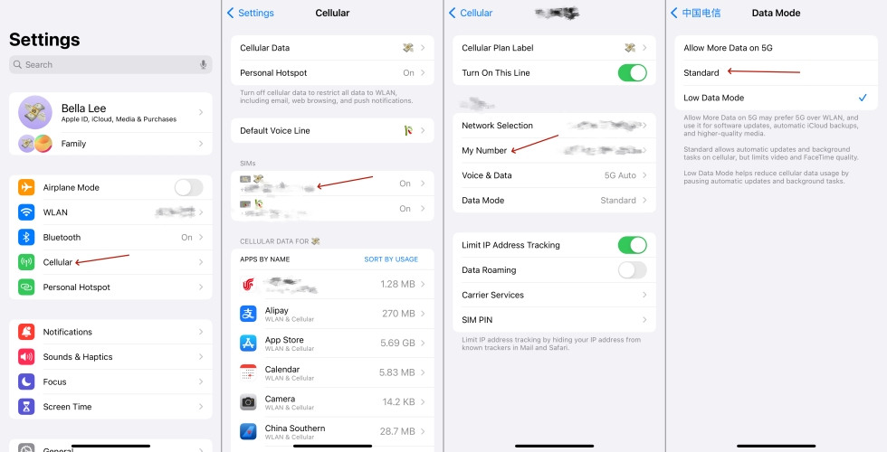 disable low data mode