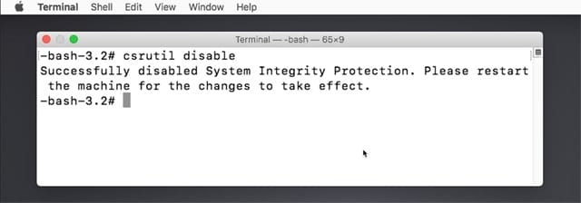 disable sip on mac