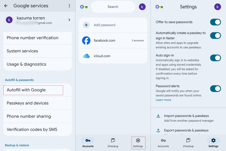 disable smart lock for passwords