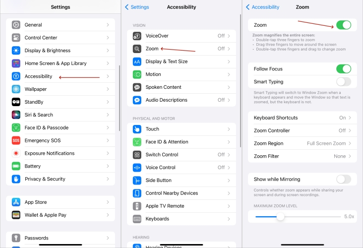 disable zoom on iphone
