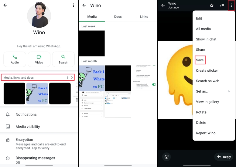 download old media from whatsapp on anndroid