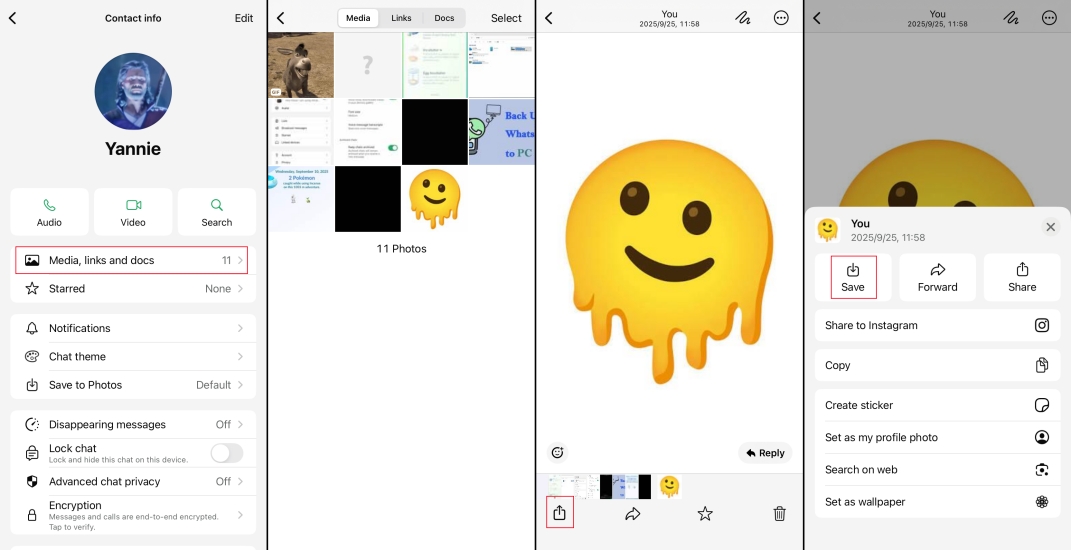 download old media from whatsapp on iphone