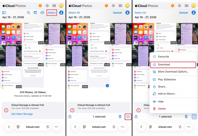 restore photos to iphone from icloud photos