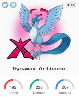 dynamax articuno