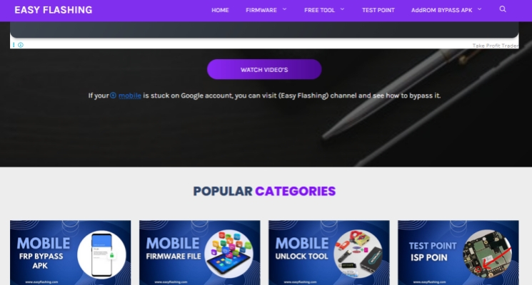 easy flashing website