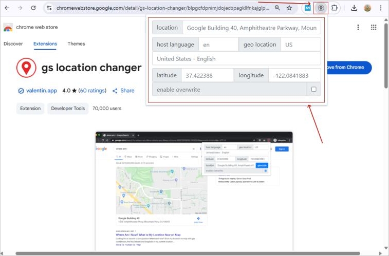 edit gs location cahanger extension windows