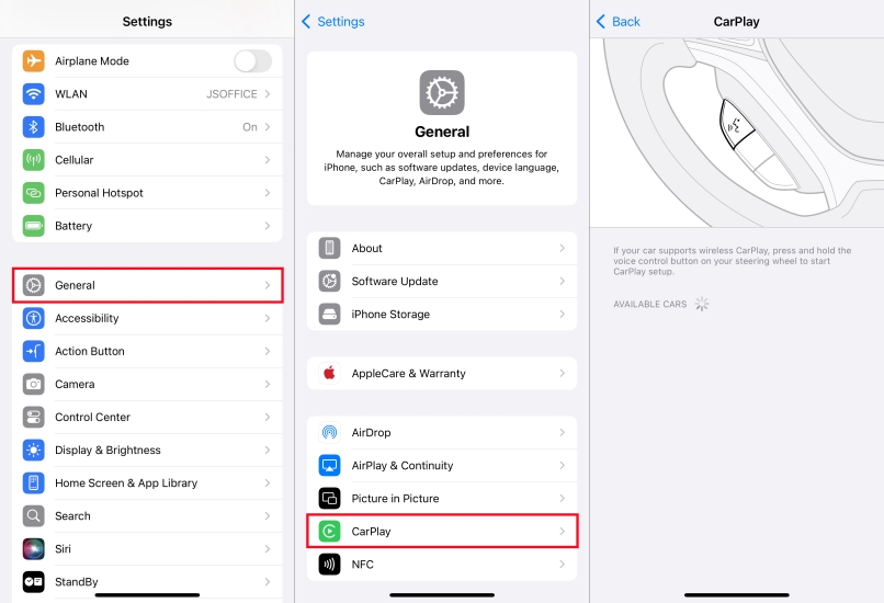 enable carplay on iphone