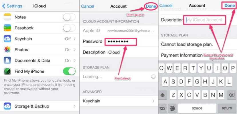 erase icloud account