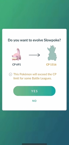 evolve pokemon confirm