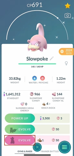 evolve pokemon with special item