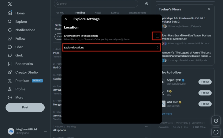 explore locations twitter