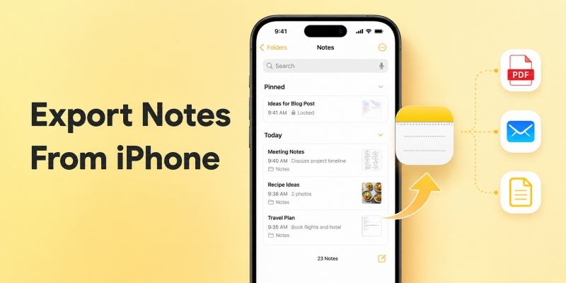 how to export notes from iphone