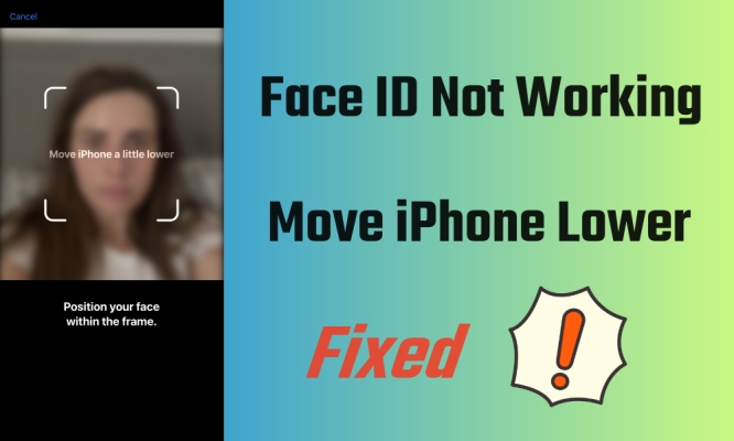 fix face id not working move iphone lower