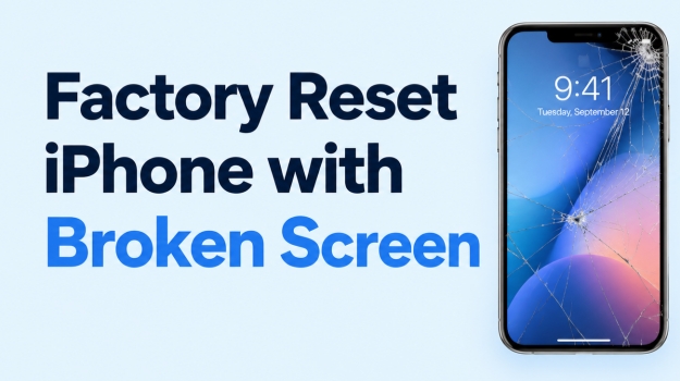 how to factory reset iphone with broken screen