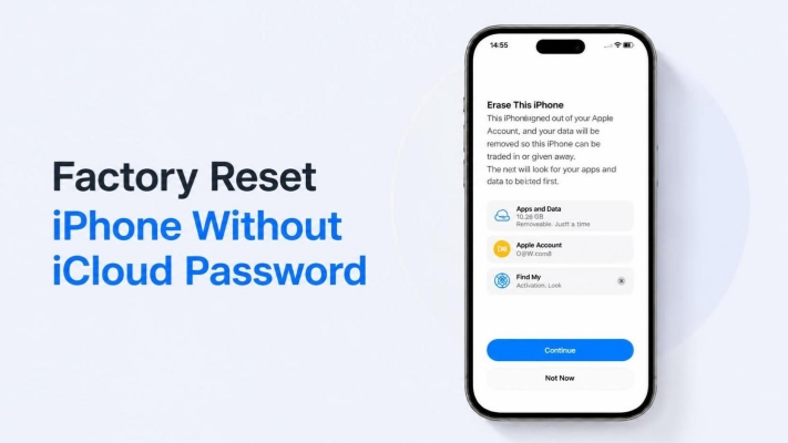 how to factory reset iphone without icloud password
