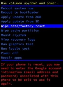 get past secure startup on lg phone via hard reset