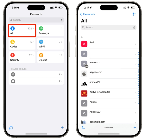 find app passwords on iphone ios 18 and later