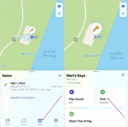 find nearby find my iphone
