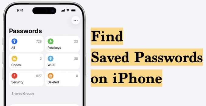 how to find saved passwords on iphone