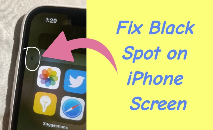 fix black spot on iphone