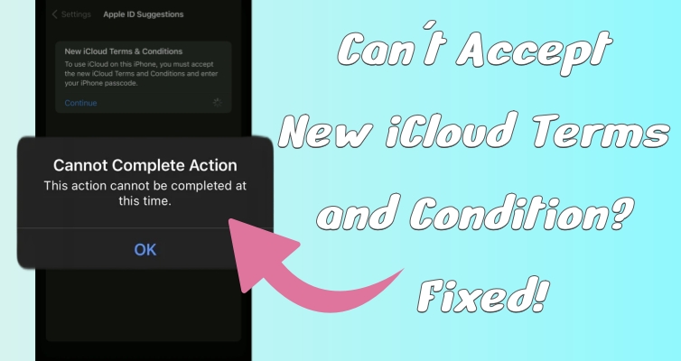fix cannot update icloud terms and conditions