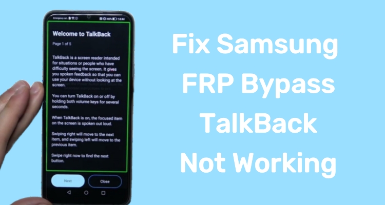 fix frp bypass talkback not working