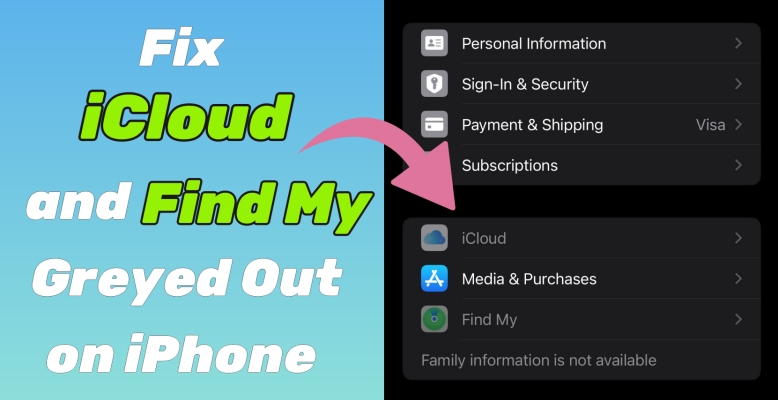 fix icloud greyed out on iphone