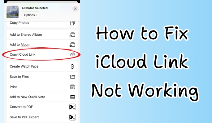 fix icloud link not working