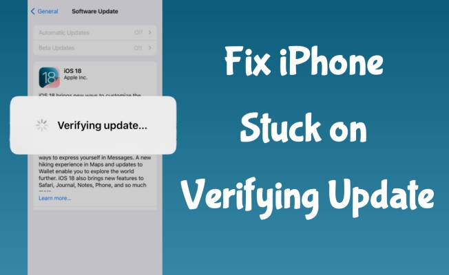 fix iphone stuck on verifying update