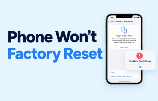 fix iphone won't factory reset