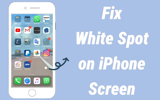 fix white spot on iphone screen