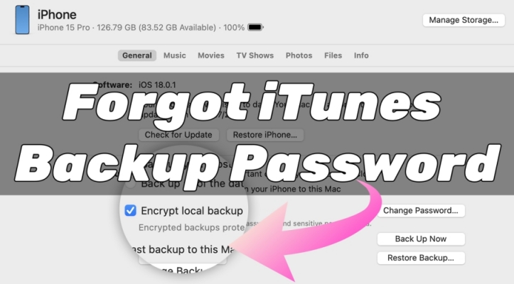 forgot itunes backup password
