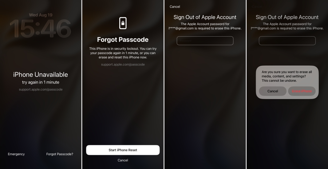 unlock iphone on security lockout