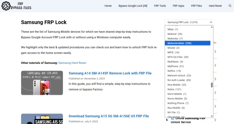 frpbypassfiles device select