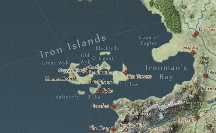 game of thrones map iron islands