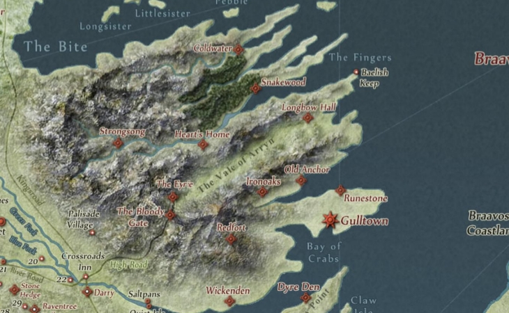 game of thrones map vale