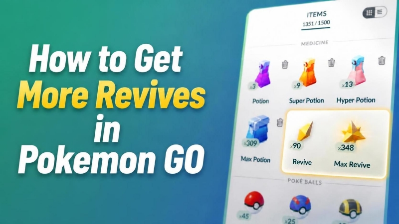 get revives in pokemon go