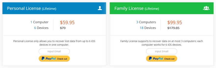 gihosoft iphone data recovery pricing