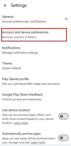 google play general