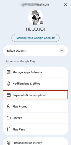 google play payment subscriptions