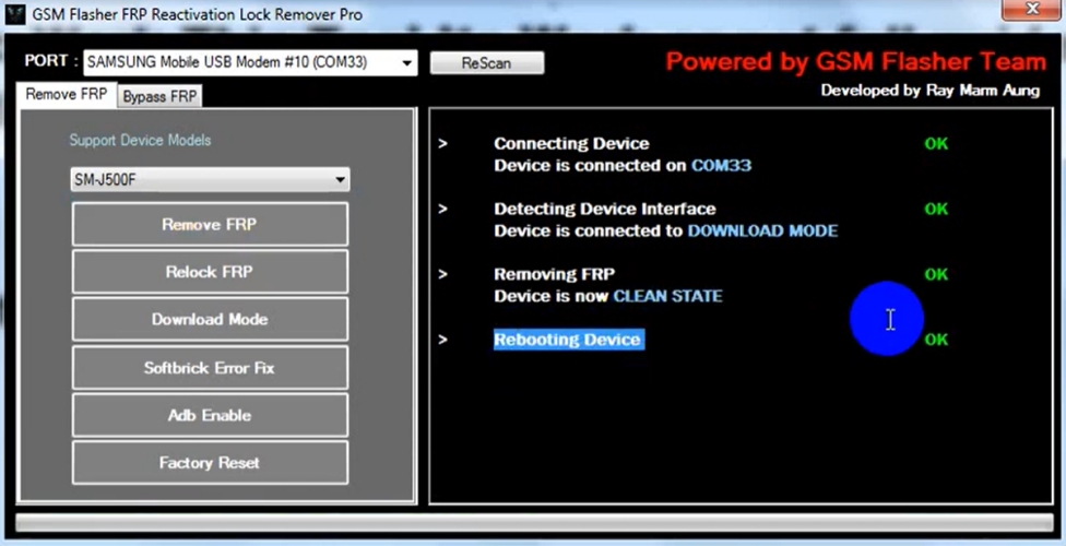 gsm flasher remove frp