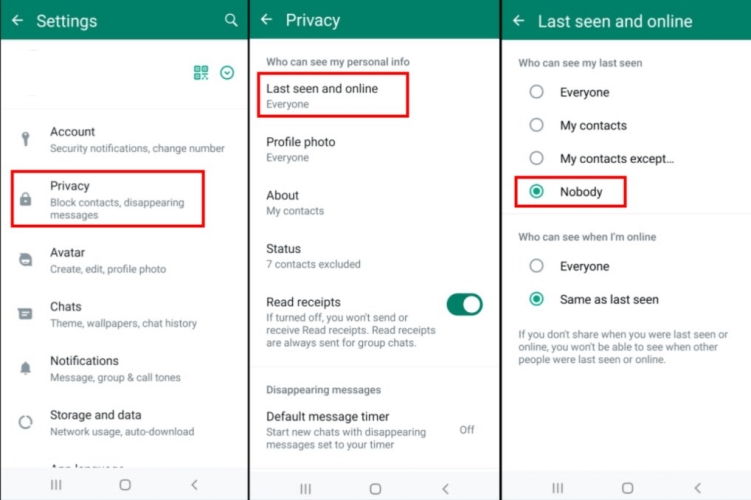 hide whatsapp last seen on android