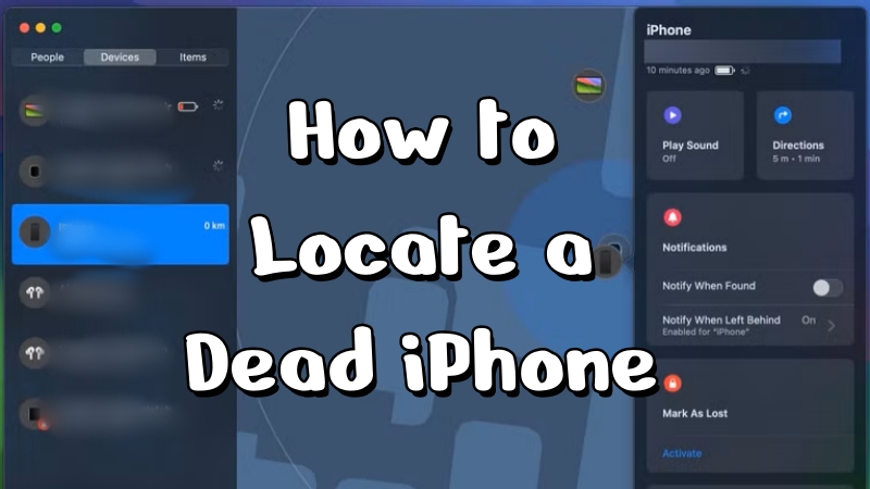 how to locate a dead iphone