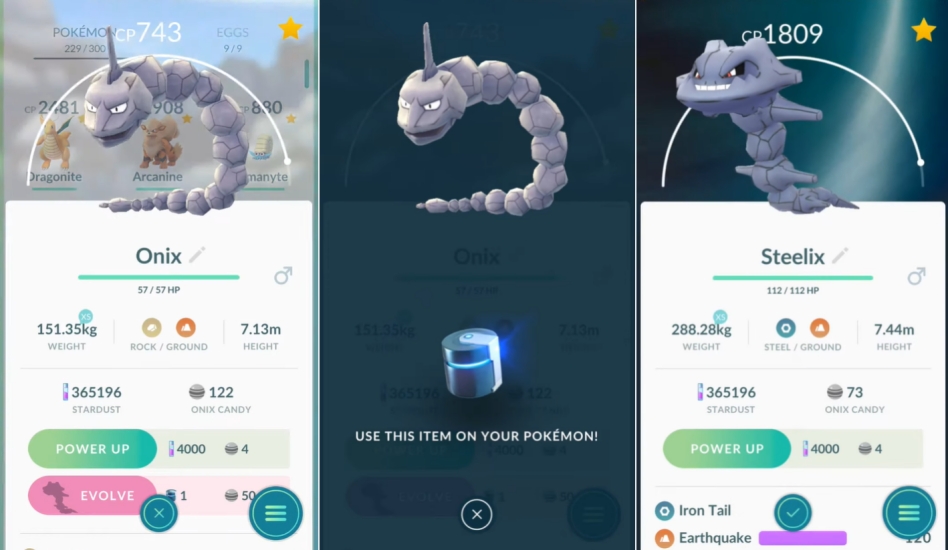 how to use metal coat in pokemon go