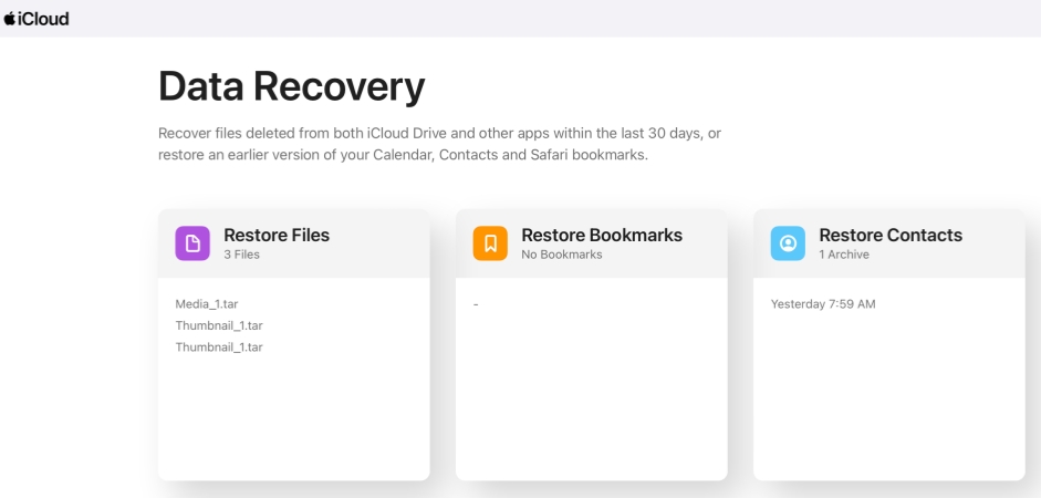restore disappeared contacts from icloud