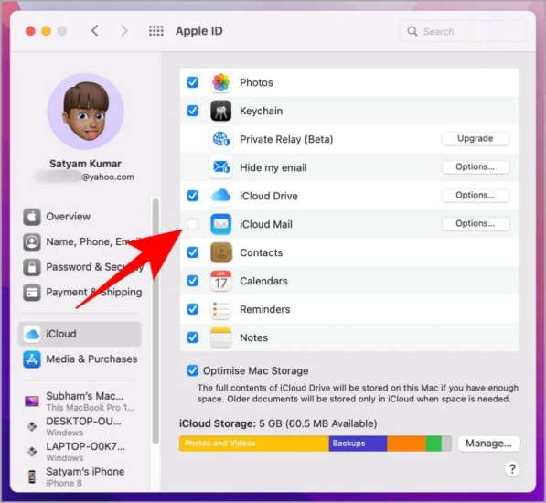 check icloud mail on mac system preferences
