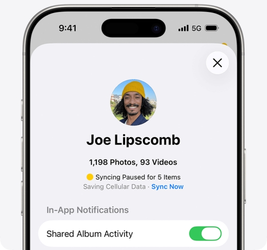 icloud photos sync status