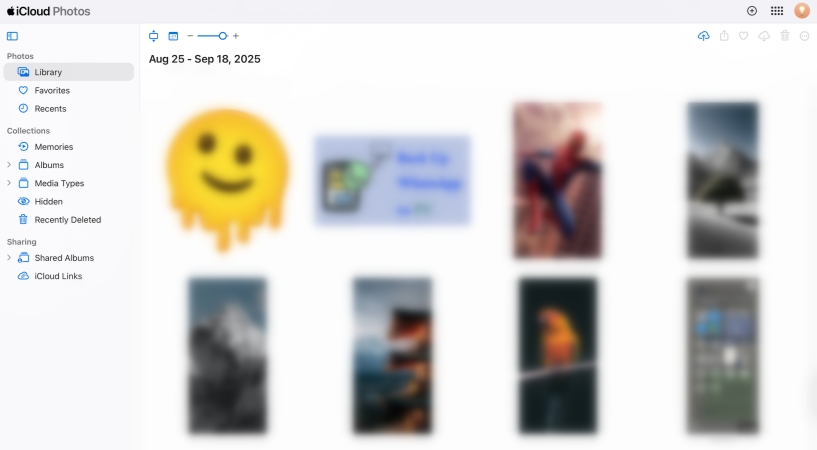 restore disappeared photos from icloud